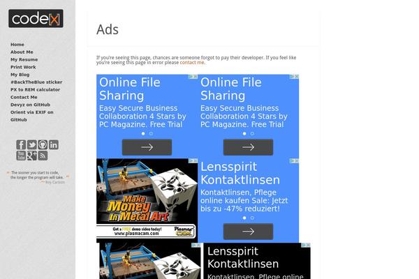 Infinite theme site design template sample