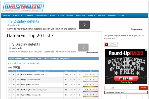 damarfm.com site used Kradio