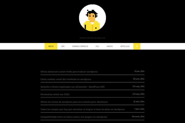 Bloggy theme site design template sample