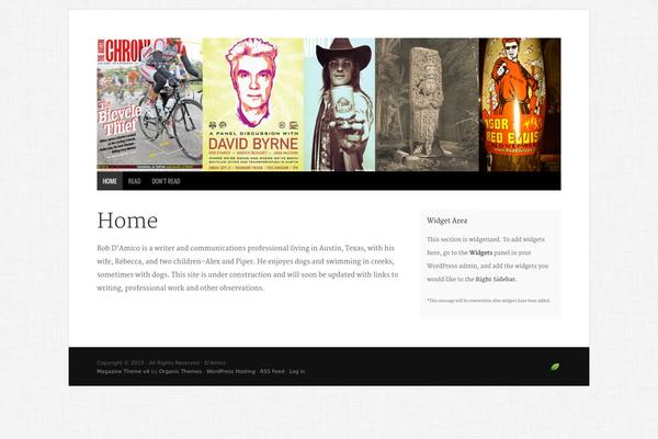 Organic Magazine theme site design template sample