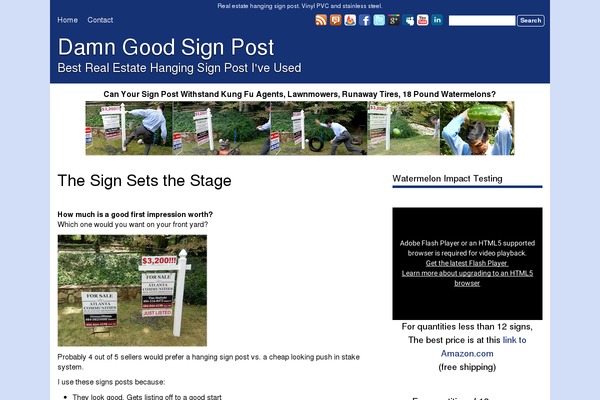 damngoodsignpost.com site used HeatMap Theme Pro 5