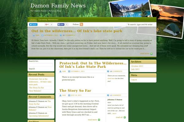 Travel Blogger theme site design template sample