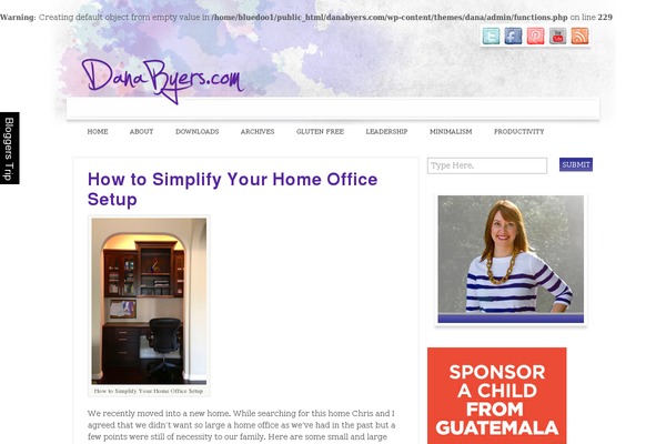Dana theme site design template sample
