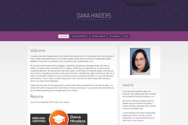 Purple Pro theme site design template sample