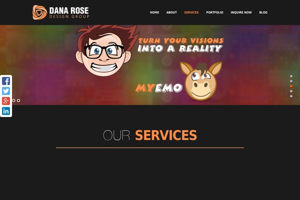 danarosedesign.com site used One Page