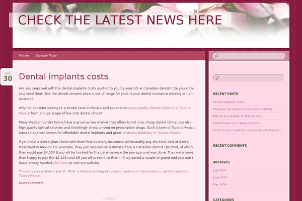 Bouquet theme site design template sample
