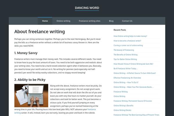 Finch theme site design template sample