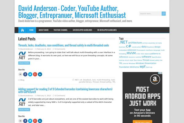 HappenStance theme site design template sample