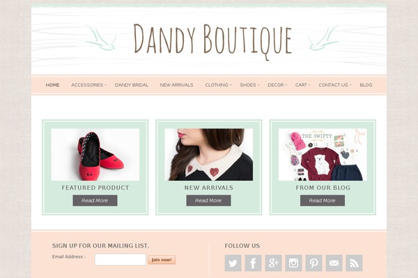 dandyboutique.com site used Adorn