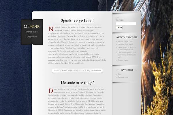 Memoir theme site design template sample