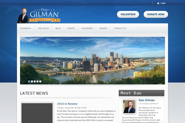 Candidate theme site design template sample