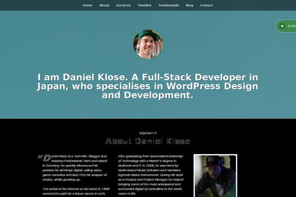 The One Pager theme site design template sample