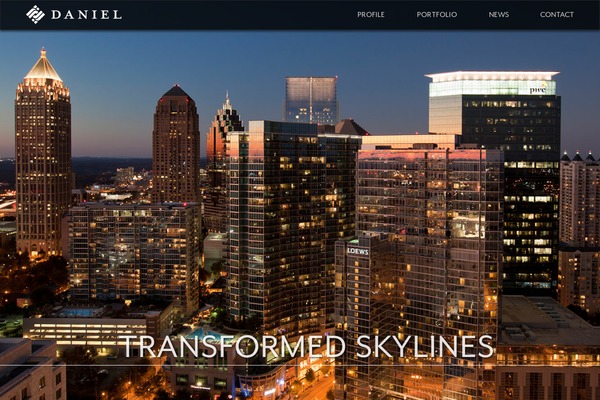 Daniel theme site design template sample