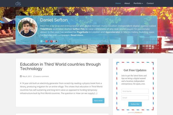 Site using About Me 3000 widget plugin