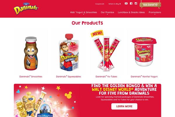danimals.com site used Danimals