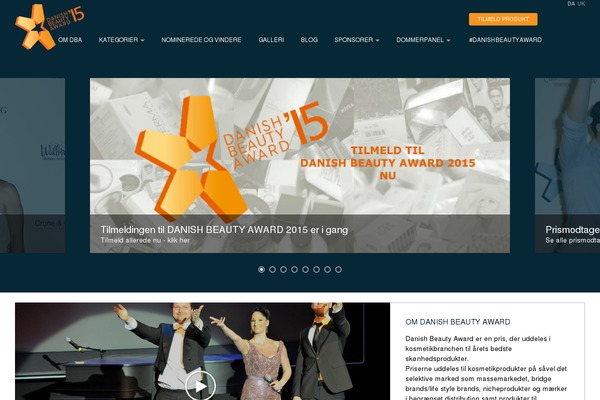 danishbeautyaward.dk site used Dba-theme