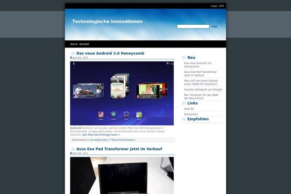 Blueblog_de theme site design template sample
