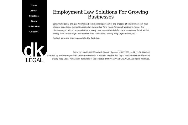 dannykinglegal.com site used Memoir