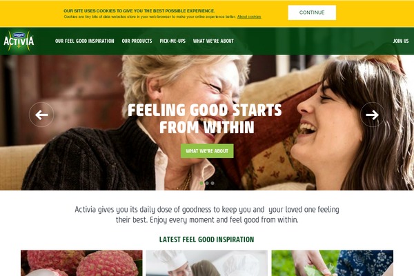 danoneactivia.co.uk site used Activia
