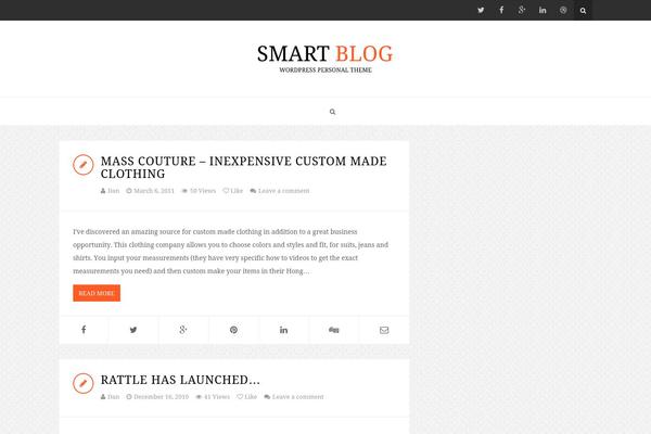 Smartblog theme site design template sample