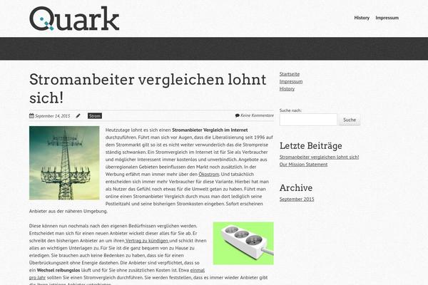 Quark theme site design template sample