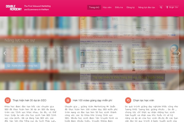 Academy theme site design template sample