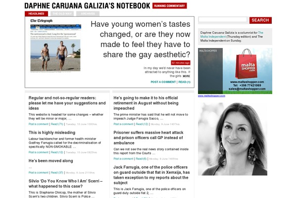 Daphne theme site design template sample