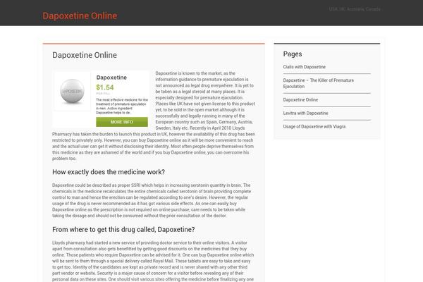 dapoxetineonline.biz site used DK Responsive