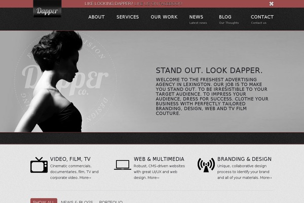 Radial theme site design template sample