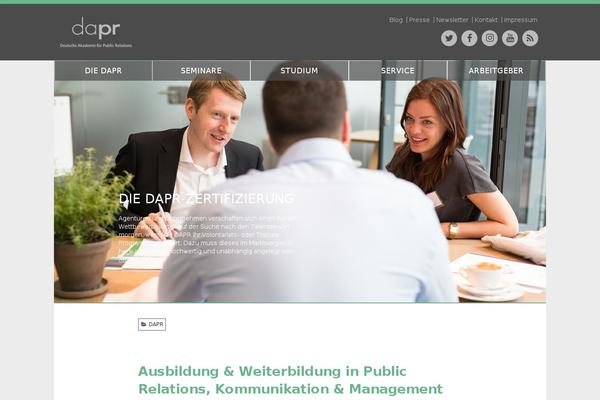 dapr.de site used Triggercode-theme-child