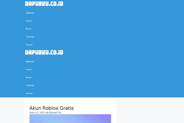 GeneratePress theme site design template sample