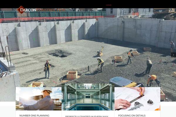 Construction theme site design template sample