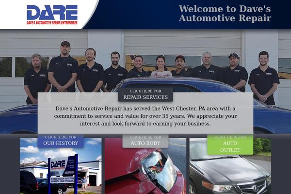 Dare theme site design template sample