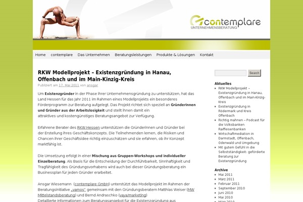 darmstadt-unternehmensberatung.de site used Contemplare2010