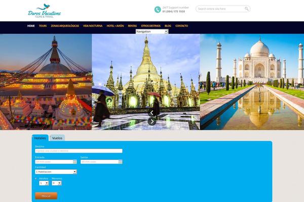 Travelo theme site design template sample