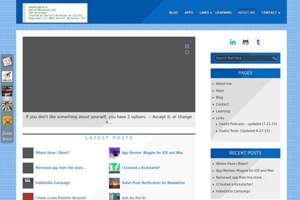 Writing Board theme site design template sample