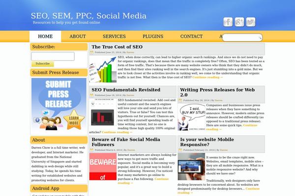 Author theme site design template sample