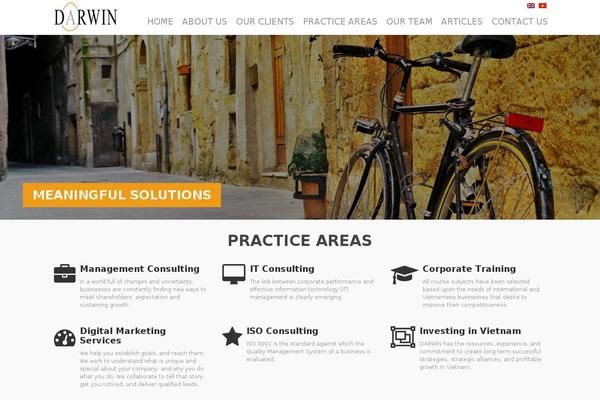 Darwin theme site design template sample