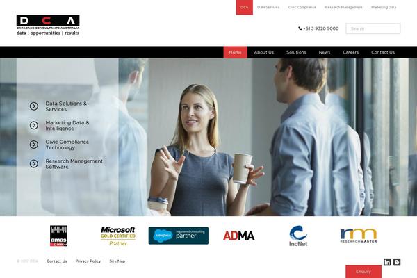 Dca theme site design template sample