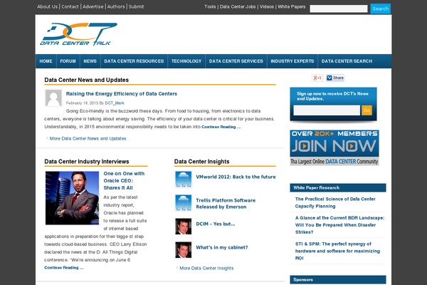 datacentertalk.com site used ColorMag