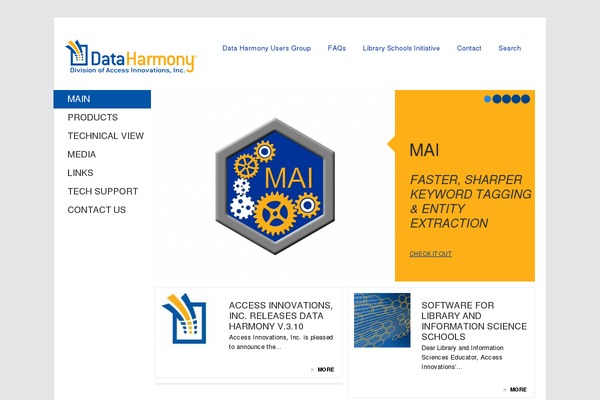 dataharmony.com site used Theme1361