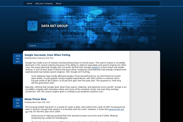 Default theme site design template sample