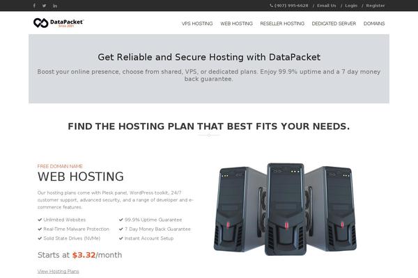 datapacket.net site used MaxHost