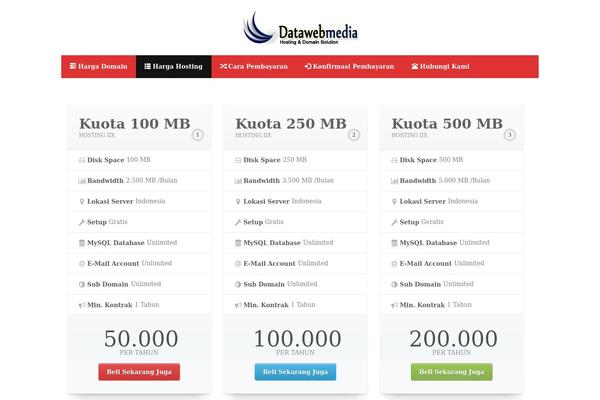 Webhosting theme site design template sample