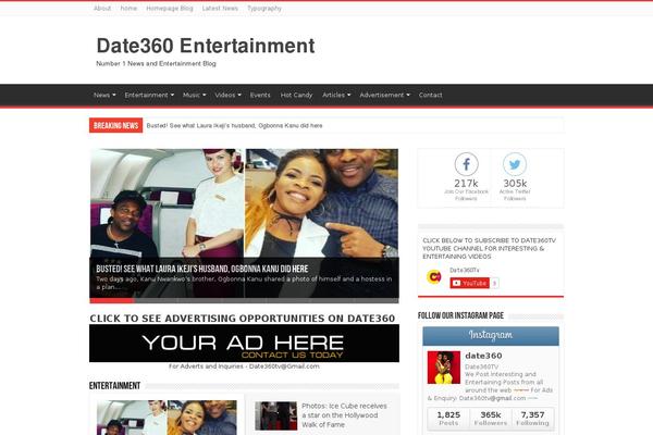Site using Theia-post-slider plugin