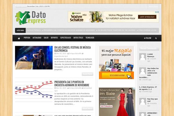 datoexpress.cl site used Theme Rush