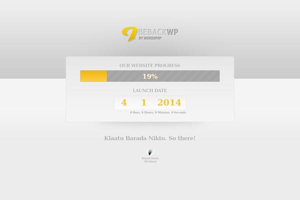 Beback theme site design template sample