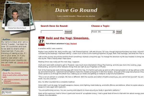 Travelogue theme site design template sample