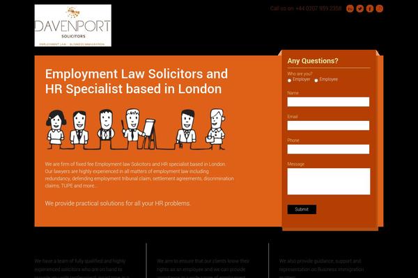 Davenport theme site design template sample