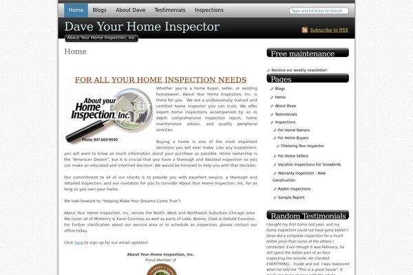 daveyourhomeinspector.com site used Blog Design Studio NewBlue